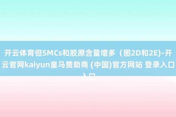 开云体育但SMCs和胶原含量增多(图2D和2E)-开云官网kaiyun皇马赞助商 (中国)官方网站 登录入口